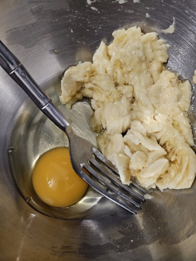 banane mûre écrasée