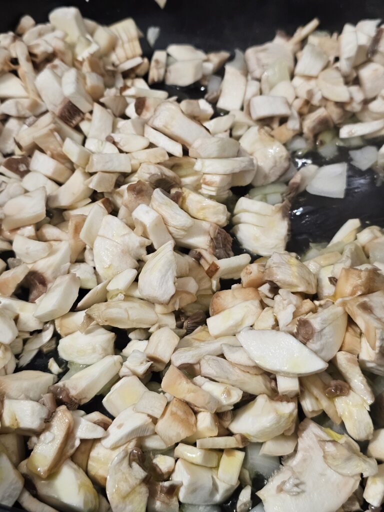 champignons poêlée tarte