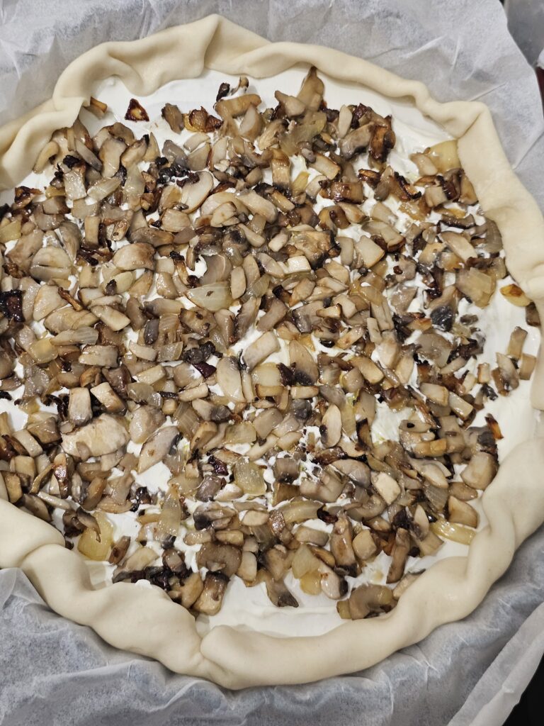 tarte fine champignon fromage